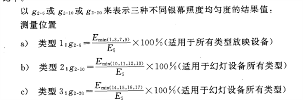 室內(nèi)放映幻燈、投影放映設(shè)備銀幕照度的測定方法3